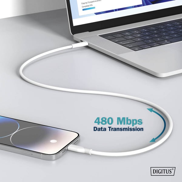 Digitus USB 2.0 Silikon-câble USB-C > Lightning, MFI zertifiziert - Digitus - vue 7