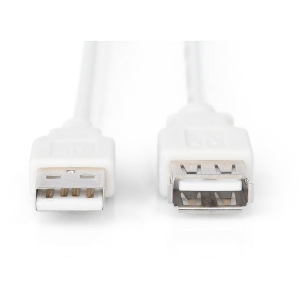 (€ 1,39 / 1 m) Digitus USB 2.0 Verlängerungskabel, USB-A Stecker > USB-A Buchse - Digitus - vue 2