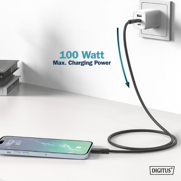 Digitus USB 3.2 Gen 2 Silikon-Anschlusskabel USB-C > USB-C - Digitus - vue 13