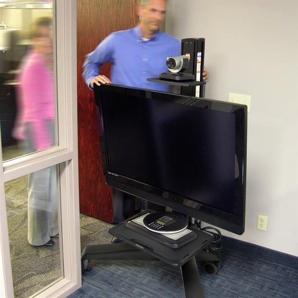 Ergotron Neo-Flex Mobile MediaCenter VHD, pied - Ergotron - vue 10