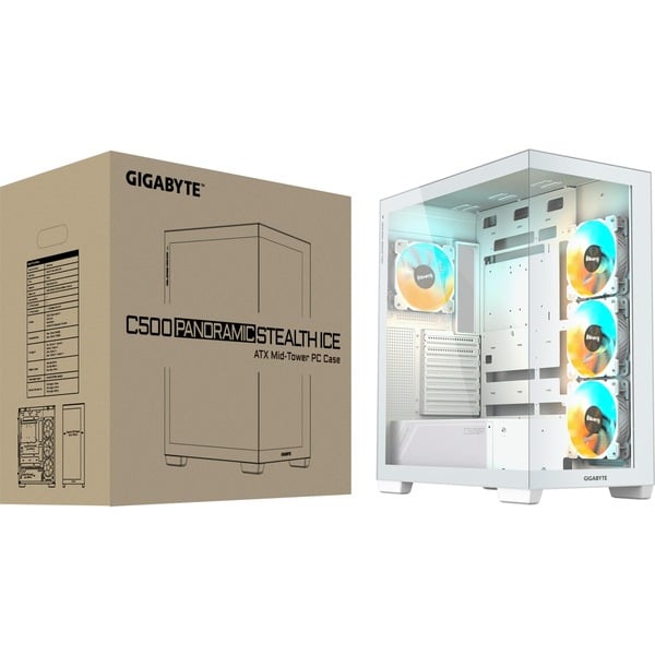 GIGABYTE C500 Panoramic Stealth Ice, Tower-Gehäuse - GIGABYTE - vue 8
