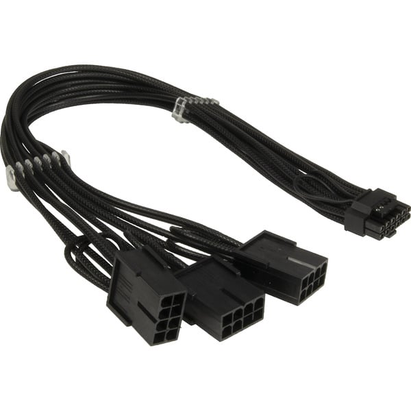 (€ 19,53 / 1 m) Inter-Tech Adapterkabel GPU-02 (12+4pin) auf 3x 8pin - Inter-Tech