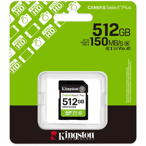 Kingston Canvas Select Plus 512 GB SDXC, Speicherkarte - Kingston - vue 3
