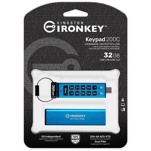 Kingston IronKey Keypad 200 32 GB, USB-Stick - Kingston - vue 5