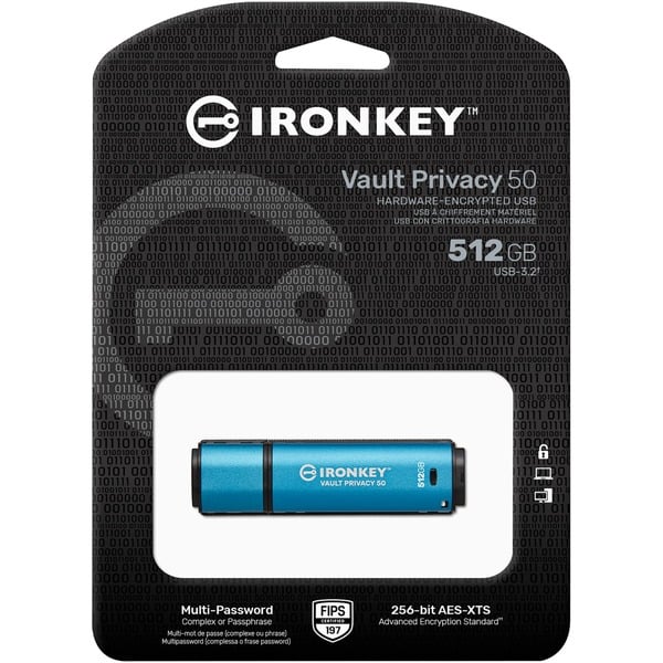 Kingston IronKey Vault Privacy 50 512 GB, USB-Stick - Kingston - vue 3