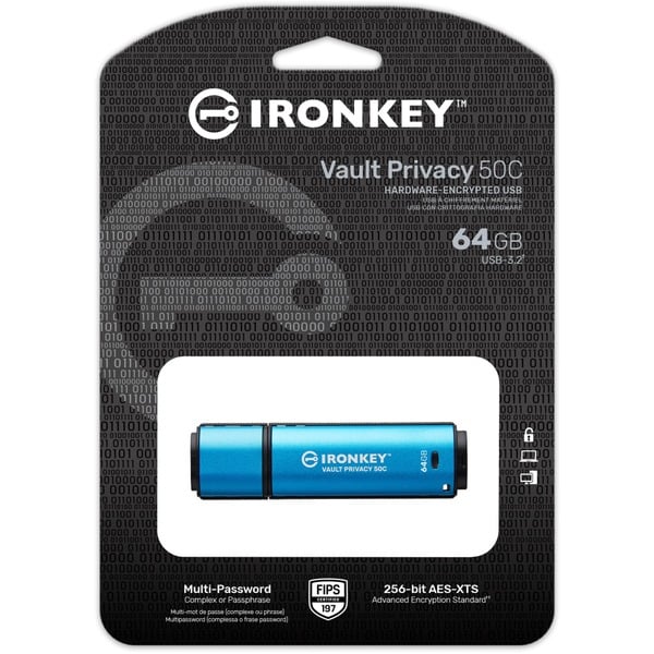 Kingston IronKey Vault Privacy 50 64 GB, USB-Stick - Kingston - vue 5