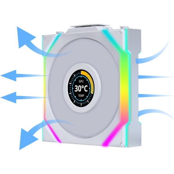 Lian Li UNI FAN SL120 LCD Wireless, Gehäuselüfter - Lian Li - vue 6