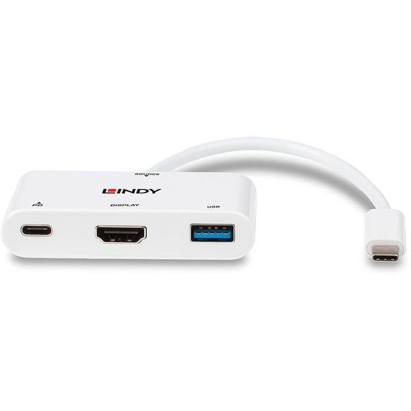 Lindy USB 3.2 Gen 1 Multiport-Hub, USB-C Stecker > USB-A + USB-C Buchse + HDMI-Buchse, USB-Hub - Lindy - vue 2