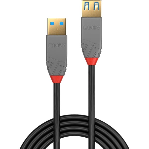 Lindy USB 3.2 Gen 1 Verlängerungskabel Anthra Line, USB-A Stecker > USB-A Buchse - Lindy - vue 2
