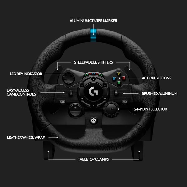 Logitech G923 TRUEFORCE Xbox One/Xbox Series X|S, Lenkrad - Logitech - vue 7