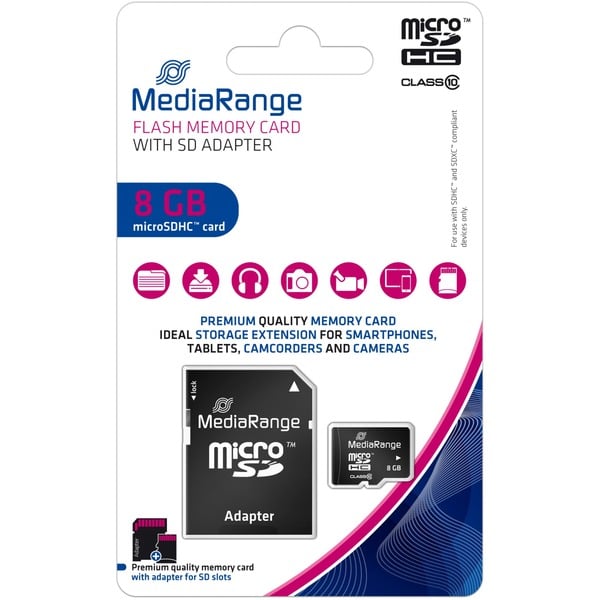 MediaRange 8 GB microSDHC, Speicherkarte - MediaRange - vue 3