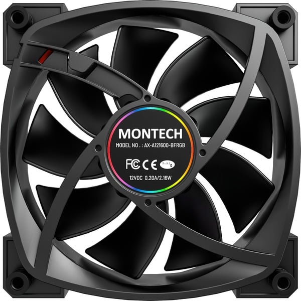 Montech AX120 PWM 120x120x25, Gehäuselüfter - Montech - vue 5