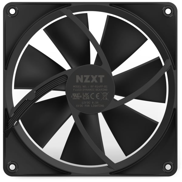 NZXT F140 RGB Single 140x140x26, Gehäuselüfter - NZXT - vue 3
