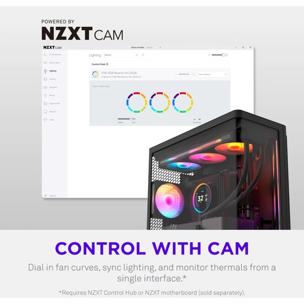 NZXT F420 RGB, Gehäuselüfter - NZXT - vue 9