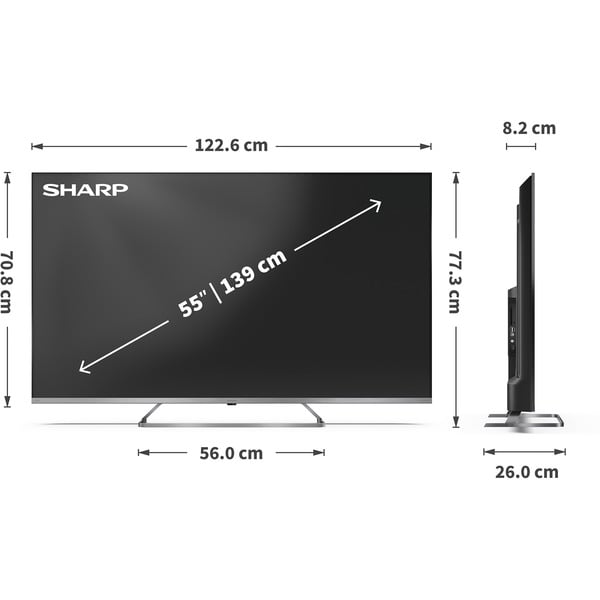 SHARP 55JP7765E, QLED-Fernseher - SHARP - vue 10