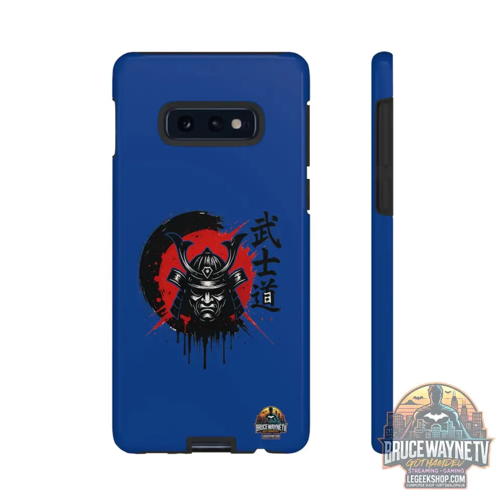 📱 samurai phone case Bleue foncé – coque renforcée Pixel & Galaxy 📱 - Samsung Galaxy S10E / Glossy - Phone Case