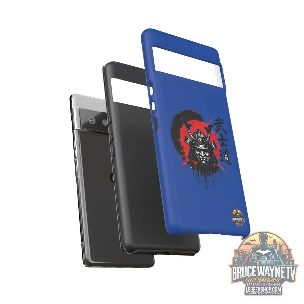 📱 samurai phone case Bleue foncé – coque renforcée Pixel & Galaxy 📱 - Phone Case