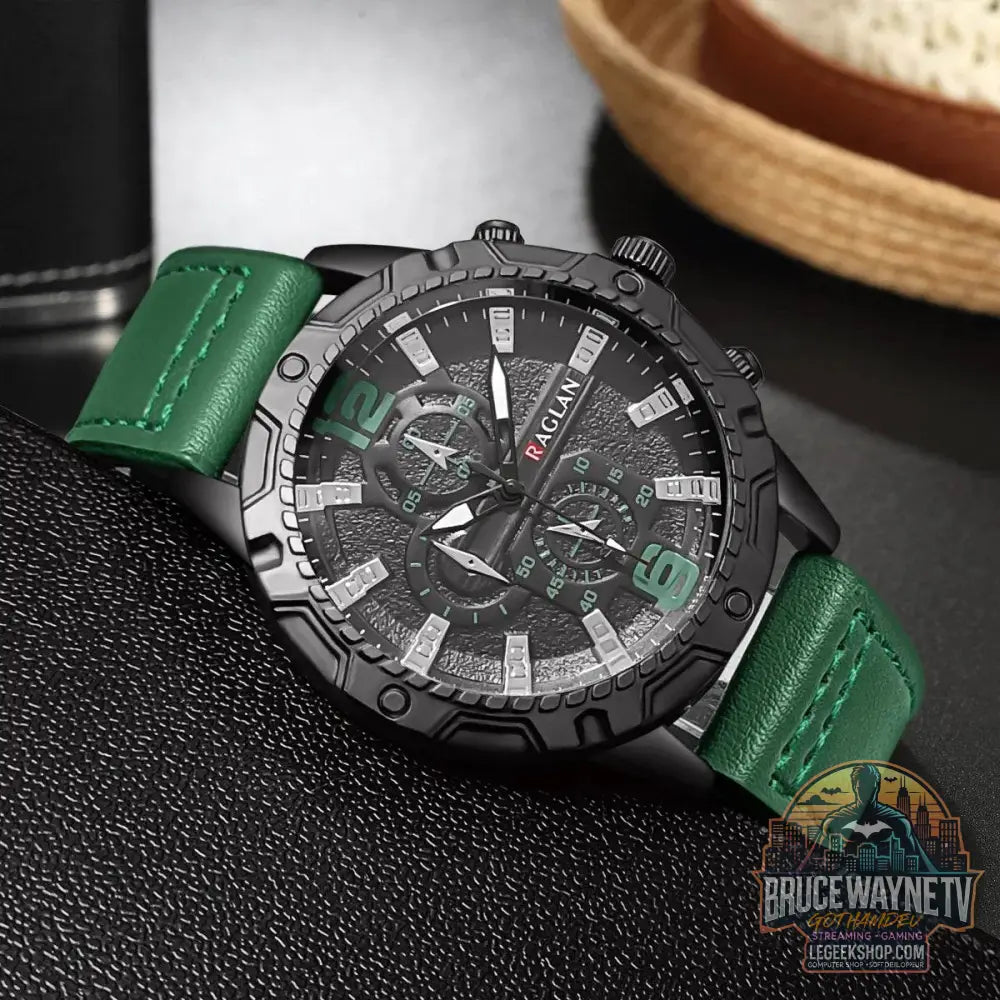 Montre-bracelet en cuir pour homme, marque supérieure, mode, horloge, cadeau | Wayne Outfitters - Legeekshop