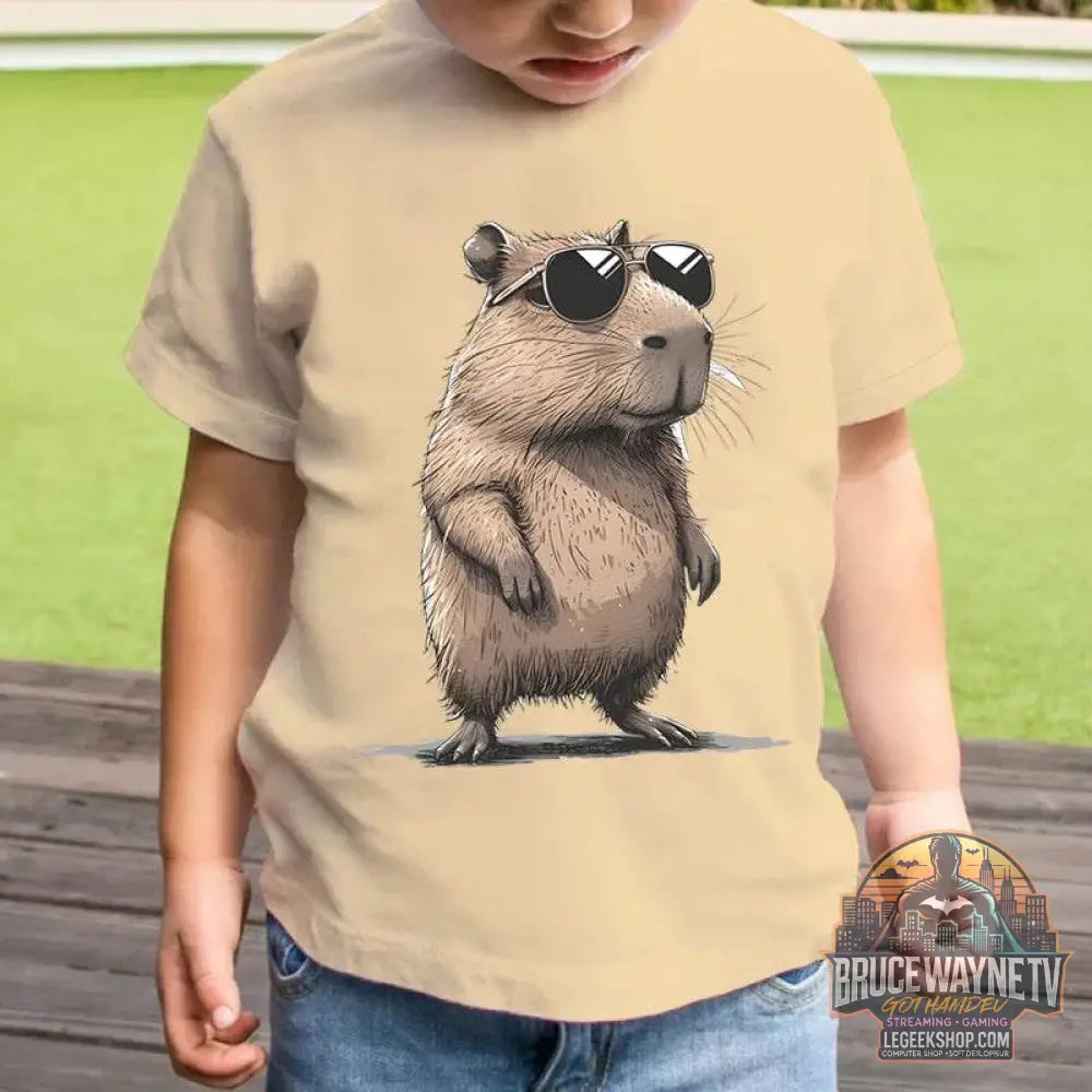 T-shirt Enfant Capybara 3D – Style Décontracté Été - Legeekshop