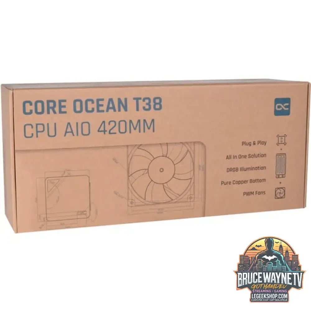 Alphacool Core Ocean T38 AIO 420mm, Wasserkühlung schwarz - Alphacool - vue 7