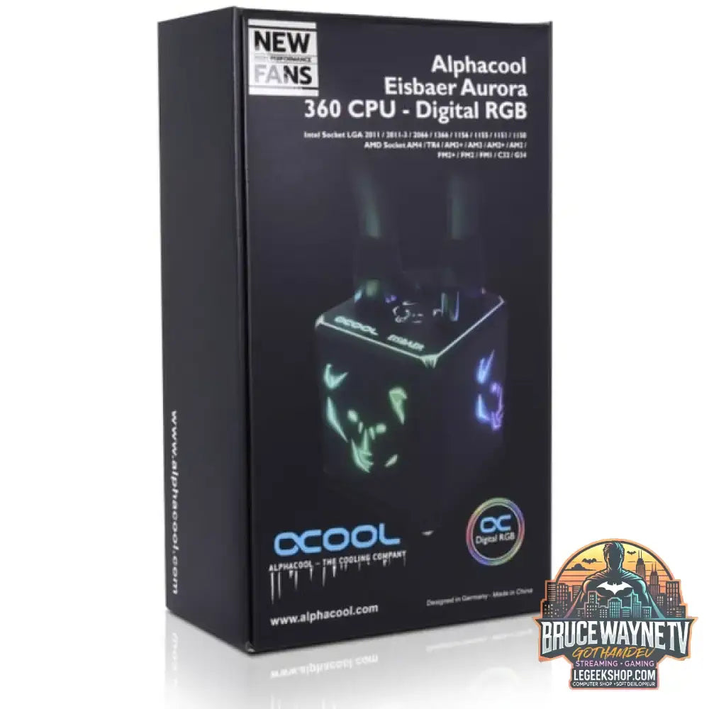 Alphacool Eisbaer Aurora HPE Edition 360 CPU AIO 360mm, Wasserkühlung schwarz - Alphacool - vue 14