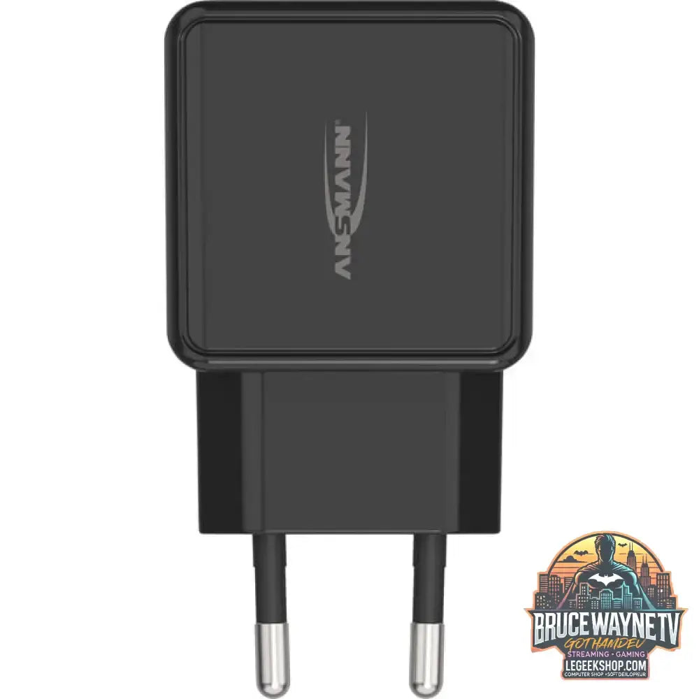 Ansmann Home Charger HC218PD, Ladegerät schwarz, Power Delivery & Quick Charge Technologie - Stromquelle: Steckdose - vue 3