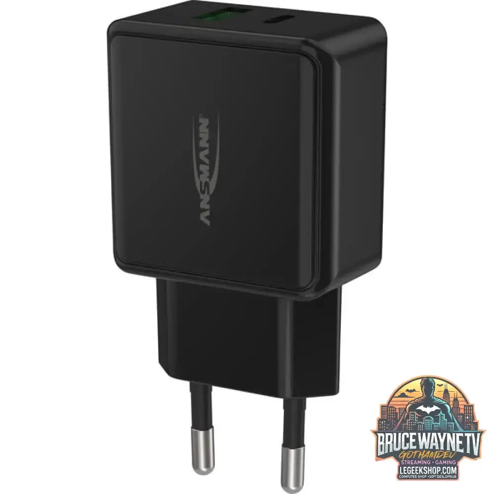 Ansmann Home Charger HC218PD, Ladegerät schwarz, Power Delivery & Quick Charge Technologie - Stromquelle: Steckdose - vue 2