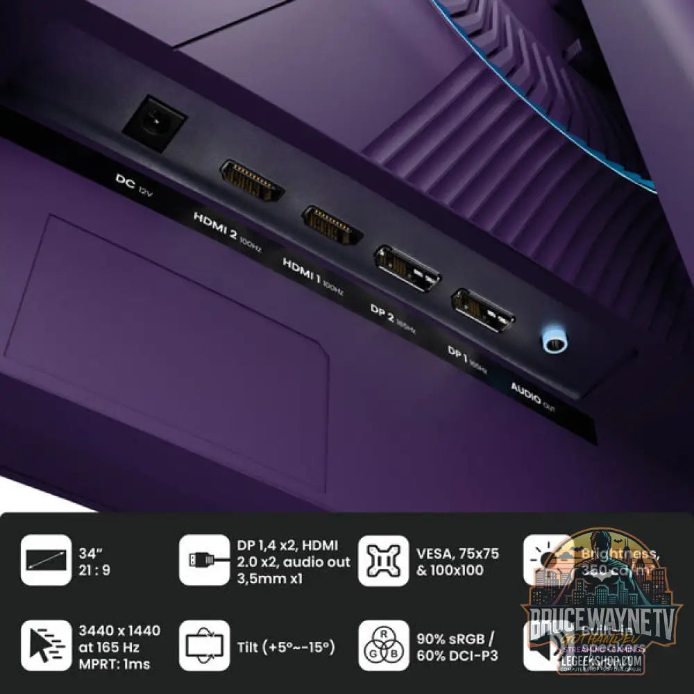 Arozzi Nova 34T2K165 34" QHD/WQHD VA 165 Hz - Arozzi - vue 4