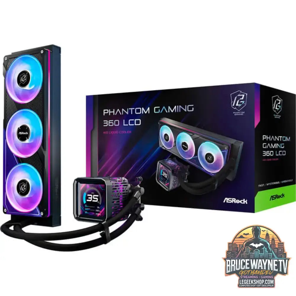 ASRock Phantom Gaming 360 LCD, Wasserkühlung schwarz - ASRock - vue 13