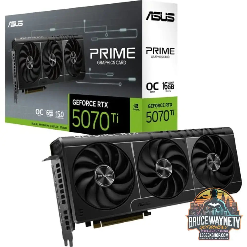 ASUS GeForce RTX 5070 Ti PRIME GAMING OC, carte graphique DLSS 4, 3x DisplayPort, 1x HDMI 2.1 - ASUS