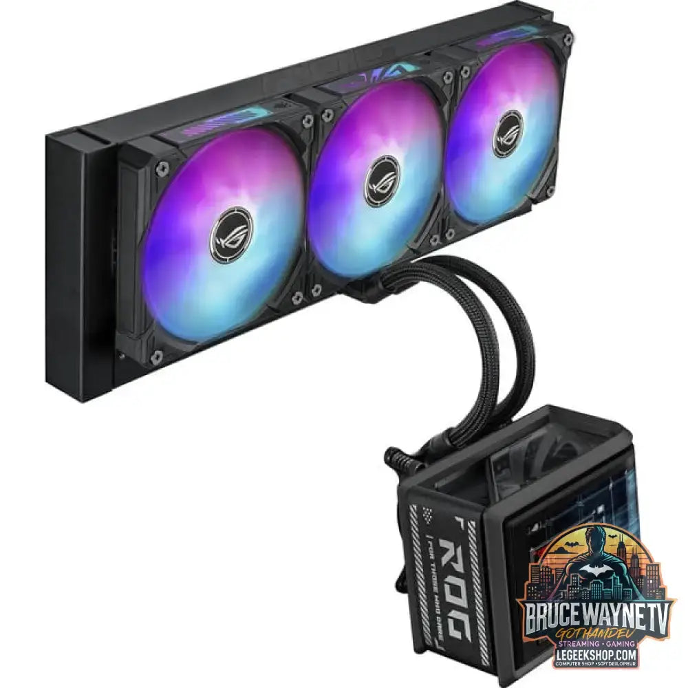ASUS ROG Ryuo IV SLC 360 ARGB, Wasserkühlung schwarz - ASUS - vue 3