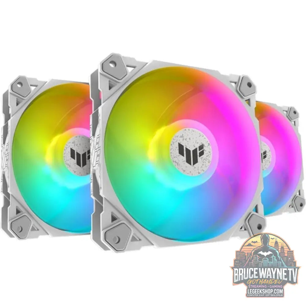 ASUS TUF Gaming TF120 ARGB-Gehäuselüfter White Edition 3IN1 - ASUS