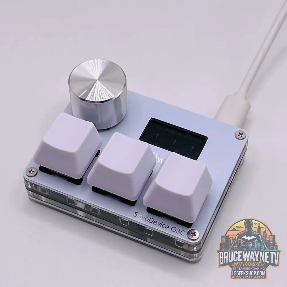 🎮 Mini Clavier Mécanique SayoDevice – Switchs Magnétiques Roses | Écran IPS & Ultra-Réactivité - Legeekshop