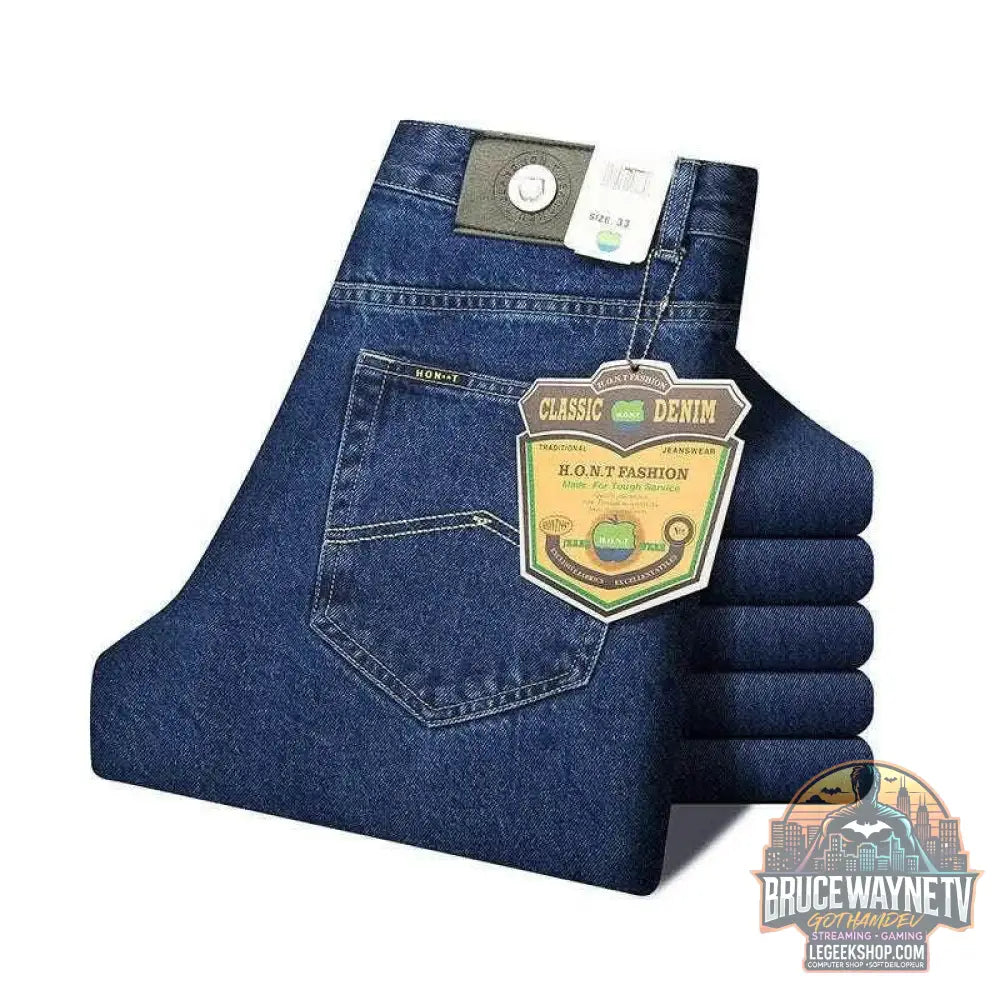 Jean Classique Homme, Pantalon en Denim Coupe Droite, Extensible, Style Business | Mlengnt | Wayne Outfitters - Legeekshop