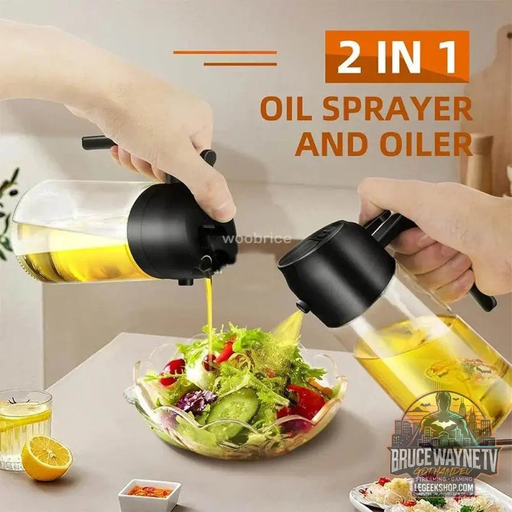 🥗 Bouteille de Pulvérisation d’Huile 2-en-1 | Distributeur & Spray pour Cuisine, BBQ & Pique-Nique 🌿🔥 - Legeekshop