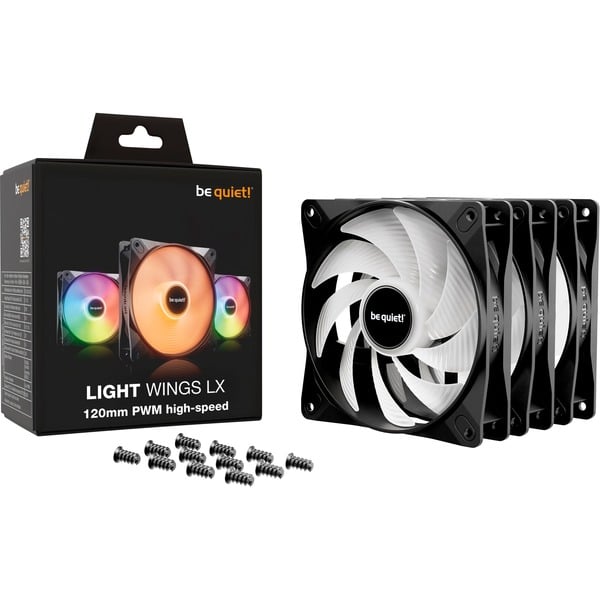 be quiet! Light Wings LX PWM high-speed 120 mm Triple Pack, Gehäuselüfter - be quiet! - vue 5