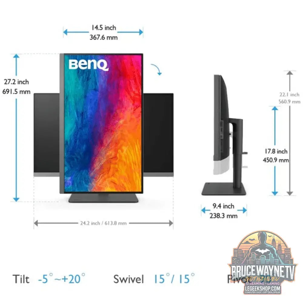 BenQ PD2706U 27" 3840 × 2160 px IPS 60 Hz - BenQ - vue 8