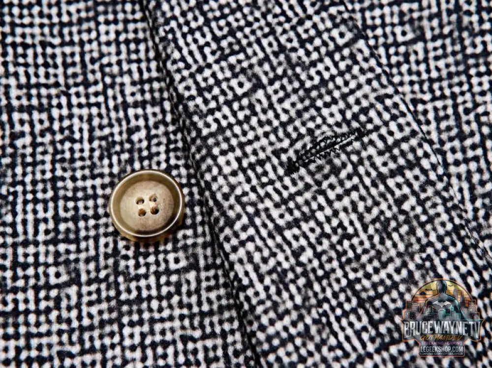 Blazer Homme Slim Fit Carreaux Double Boutonnage Polyester Gris Marron - Blazer Homme