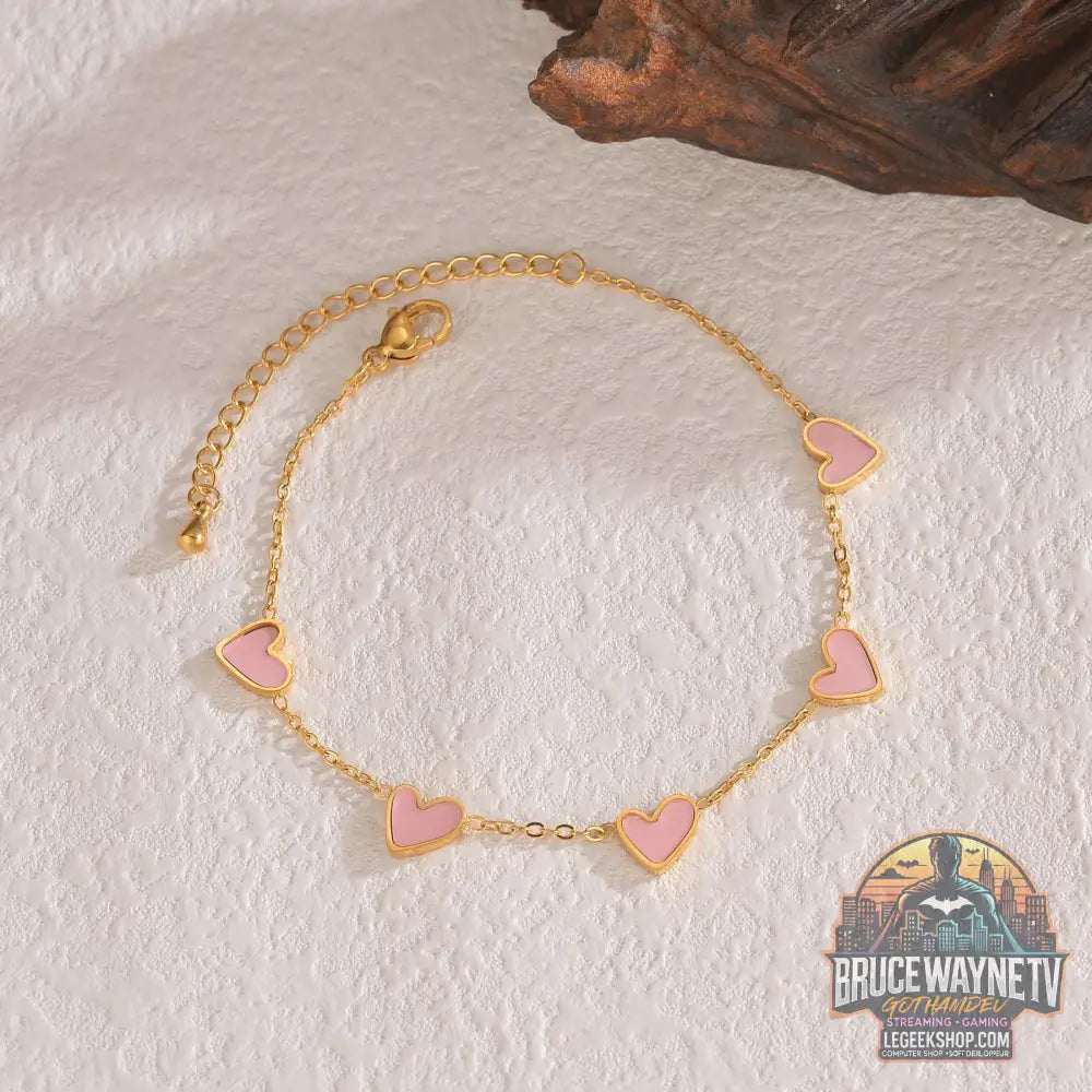 Bracelet Acier Inoxydable Cœur Amour Saint-Valentin Cadeau Bijou - Bracelet