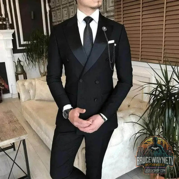 🎮 Costume 2 pièces Veste & Pantalon Noir Slim Fit 🎮 - Legeekshop