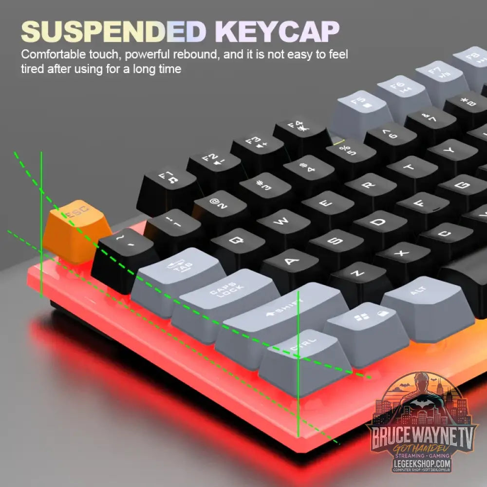 Clavier et clavier simples souris RAIKU T26 clavier lumineux à trois tons souris filaire mécanique tactile souris