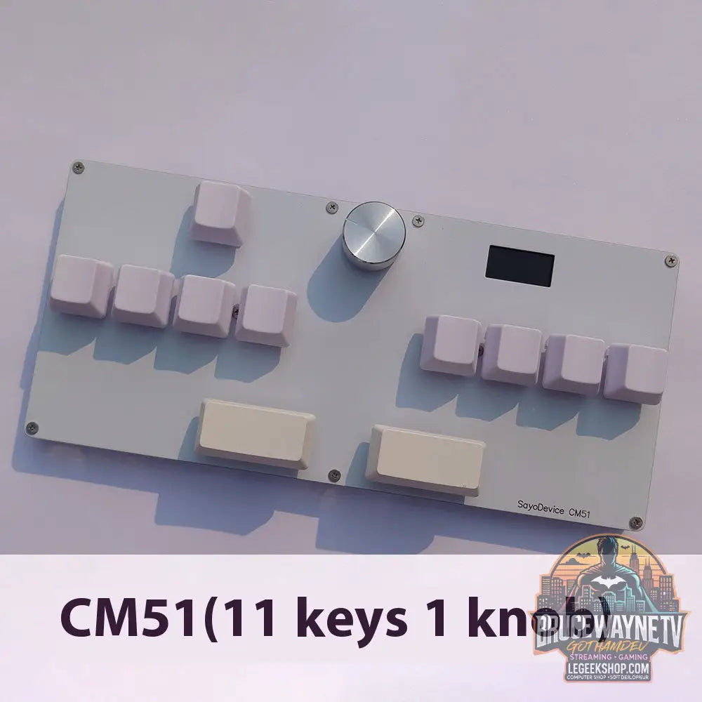 Clavier Gaming Magnétique Hall Effect 3-4 Touches Bouton Rotatif Écran IPS RGB - White 11 Key 32to50gf - Clavier Gaming