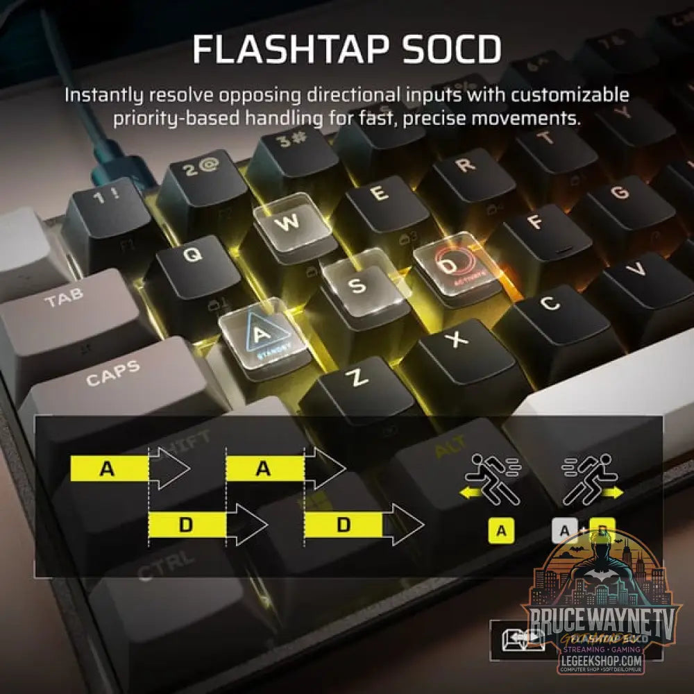 Corsair CLIPPER PRO MINI 60, clavier gaming - vue 10