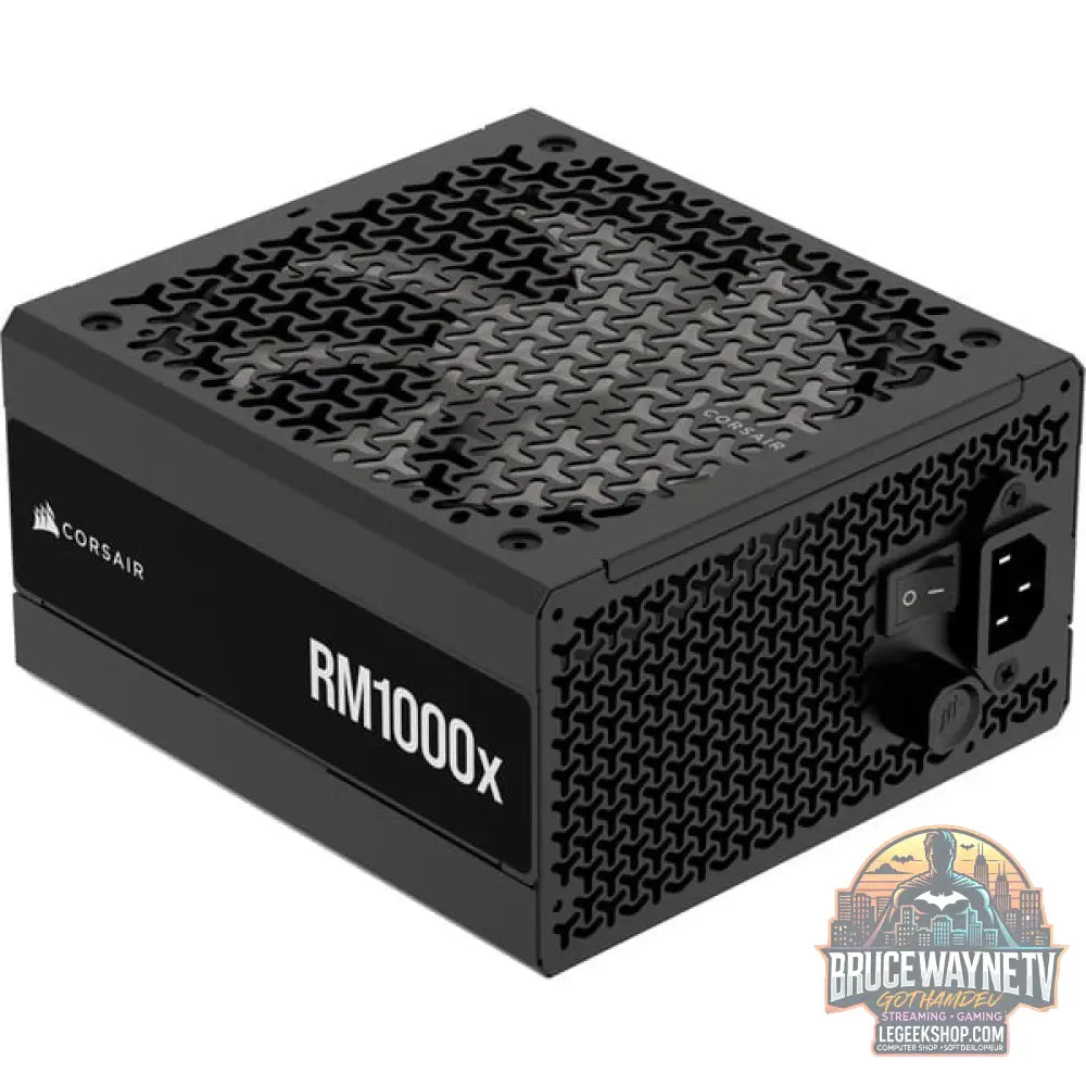 Corsair RM1000x (2024), alimentation PC - Corsair - vue 3