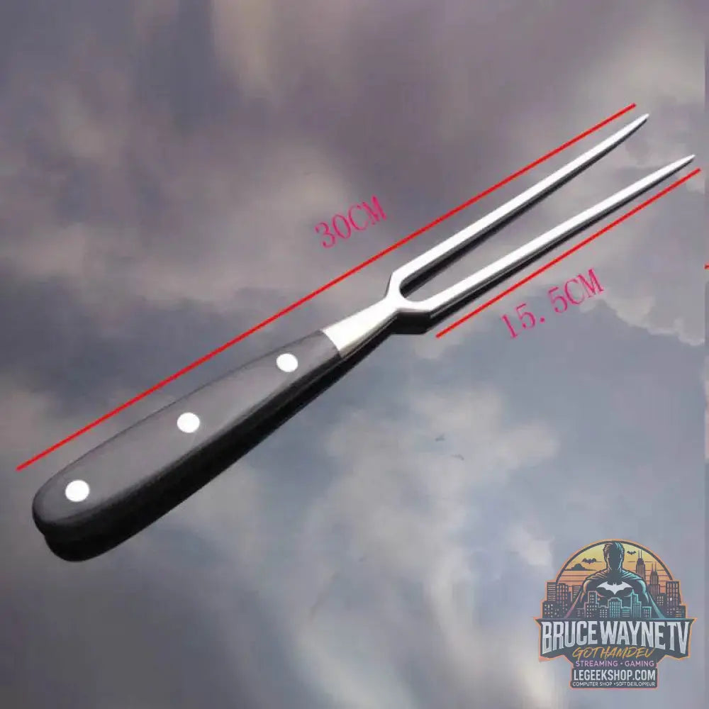 🍖 Fourchette à Découper Inox & Bois – Ustensile de Cuisine Professionnel - Legeekshop