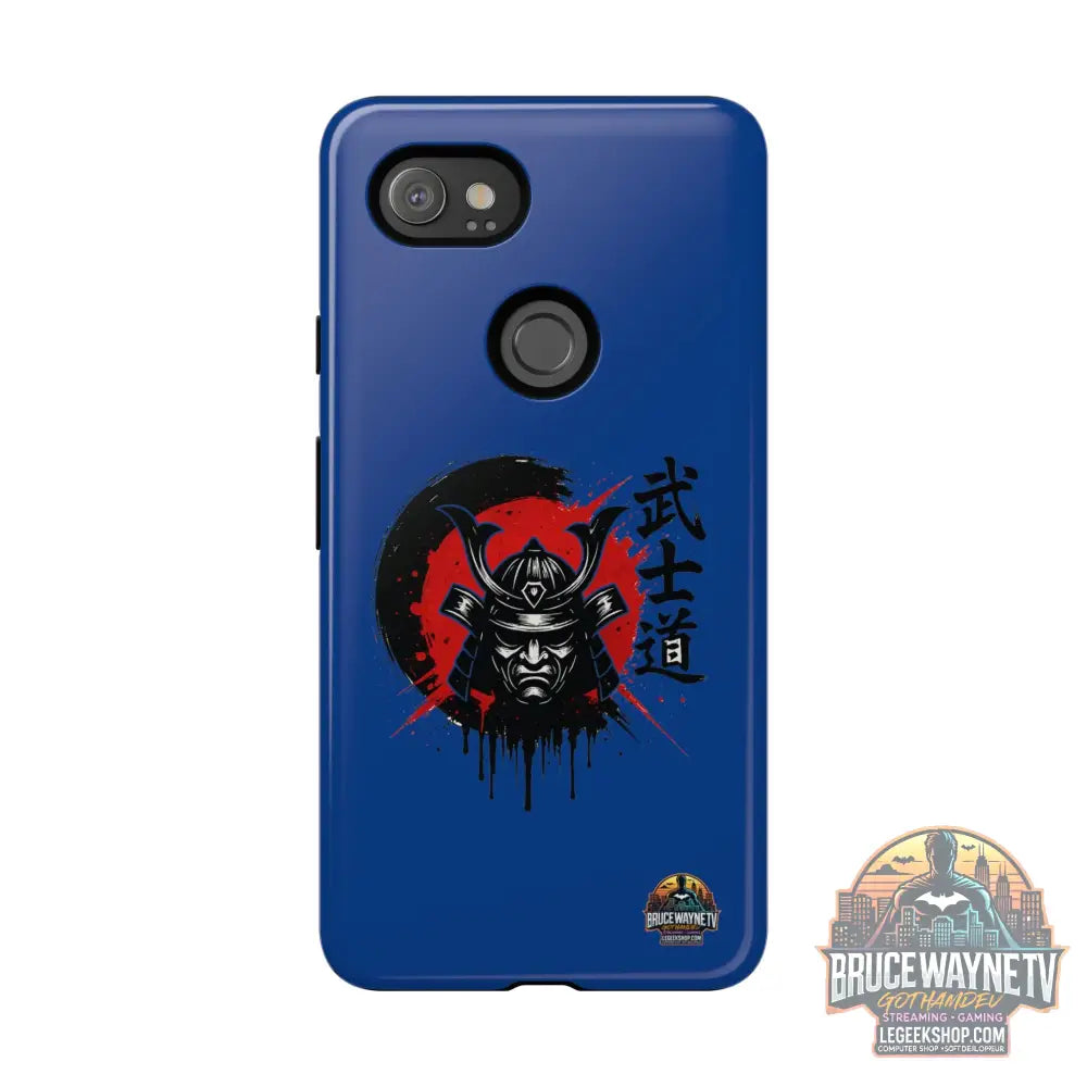 📱 samurai phone case Bleue foncé – coque renforcée Pixel & Galaxy 📱 - Google Pixel 2 XL / Glossy - Phone Case