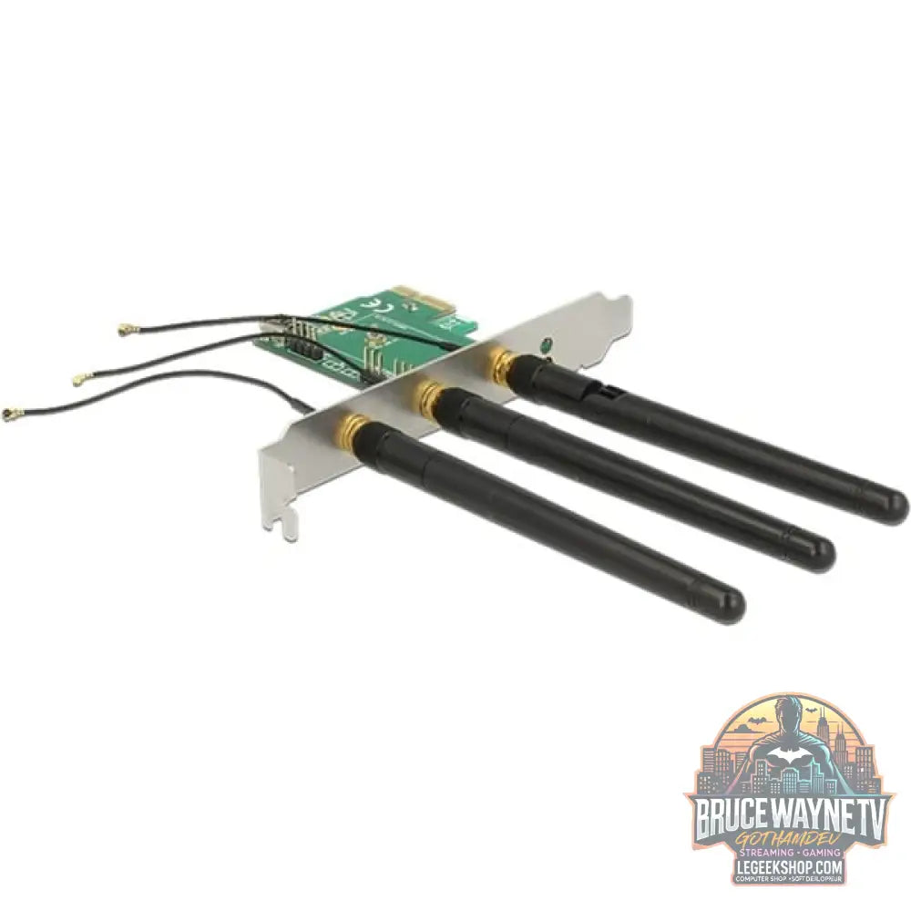 DeLOCK PCIe>1x M.2 avec 3 Antennen, adaptateur réseau - DeLOCK