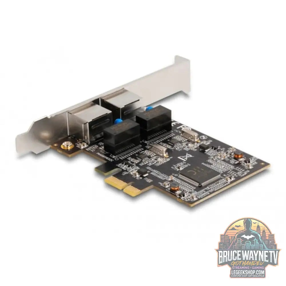 DeLOCK PCIE x1 auf 2x RJ45 Gbit, adaptateur réseau - DeLOCK - vue 2