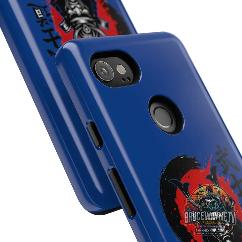 📱 samurai phone case Bleue foncé – coque renforcée Pixel & Galaxy 📱 - Phone Case
