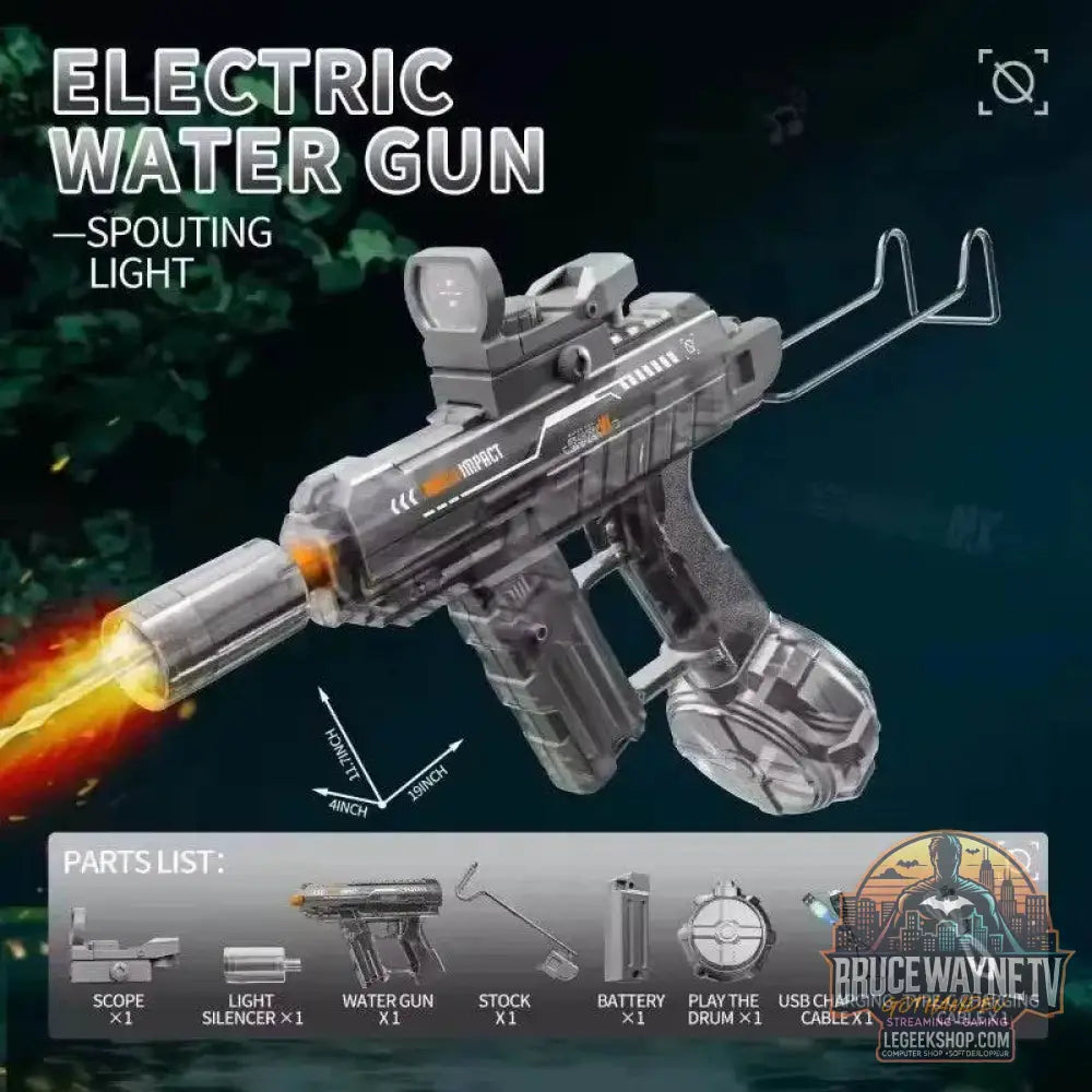 🔫 Pistolet à eau électrique haute pression – Rafales automatiques & LED - Legeekshop